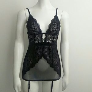 Victoria's Secret Womens S Black Lace Slip